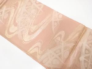 アンティーク　紗　流水に抽象模様織り出し袋帯（材料）